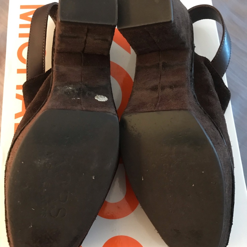 Michael Kors Dark Brown Suede Mules - Picture 7 of 7